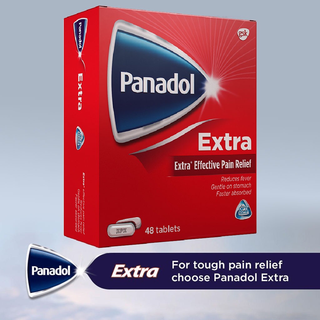 Panadol Extra Tablets For Fever And Pain Relief, Pack of 48's