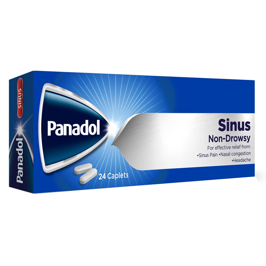 Panadol Sinus Caplets For Sinus Pain, Nasal Congestion & Headache, Pack of 24's