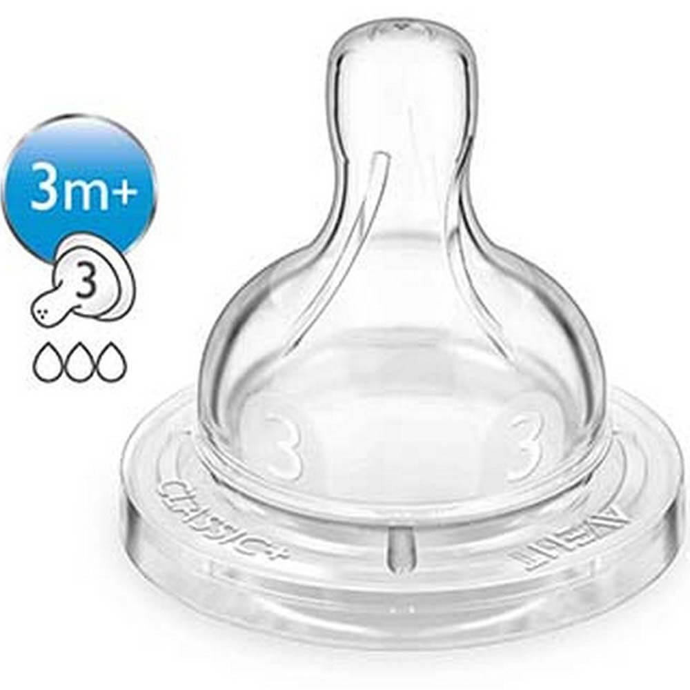 Philips Avent Silicone Teats 3 Holes 2's SCF633/27