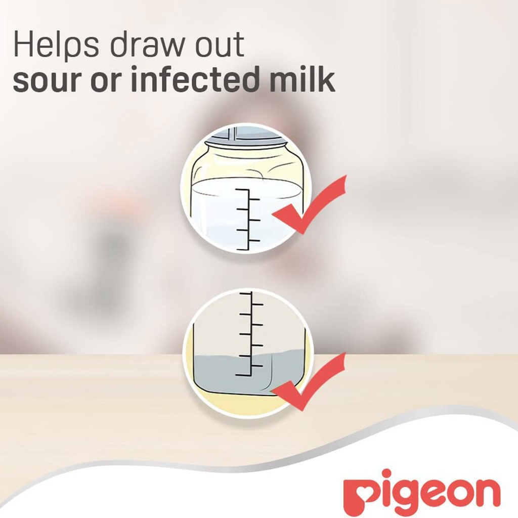 Pigeon Breast Care Pump With Glass Shield - Pink