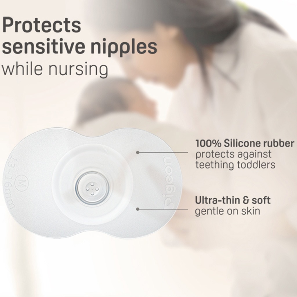 Pigeon Natural Feel Nipple Shield With Case, Size 2: 13 To 16mm, Pack of 2's
