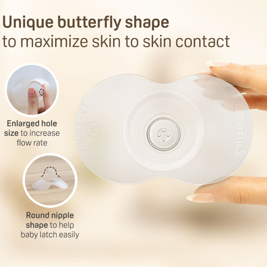 Pigeon Natural Feel Nipple Shield With Case, Size 2: 13 To 16mm, Pack of 2's