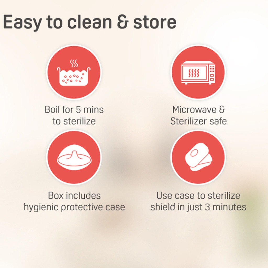 Pigeon Natural Feel Nipple Shield With Case, Size 2: 13 To 16mm, Pack of 2's