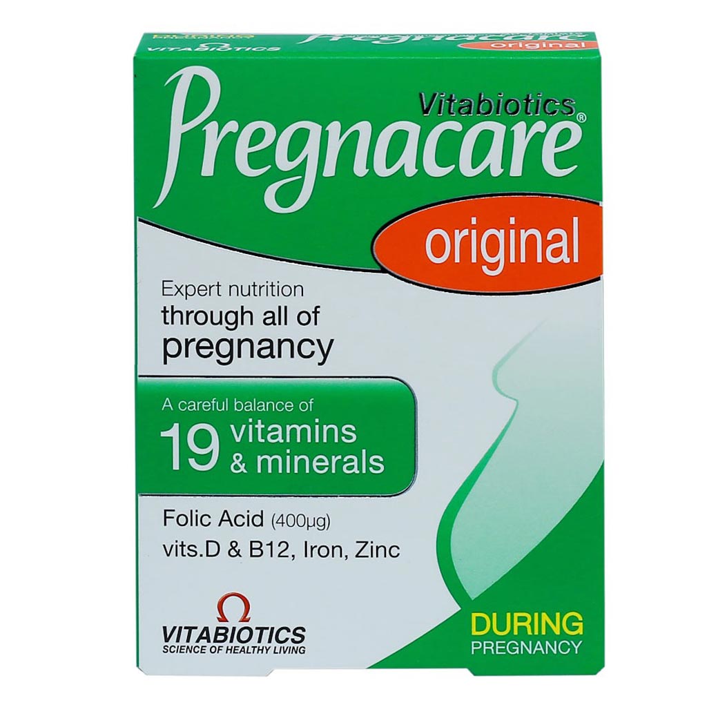 Vitabiotics Pregnacare Original Pregnancy Supplement Tablets With Folic Acid & Iron, Pack of 30's