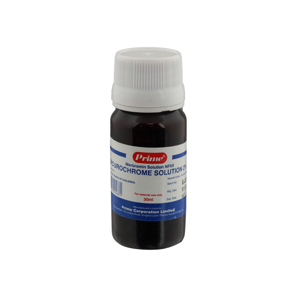 Prime Mercurochrome Solution 2% For Fungal Skin Infections 30ml