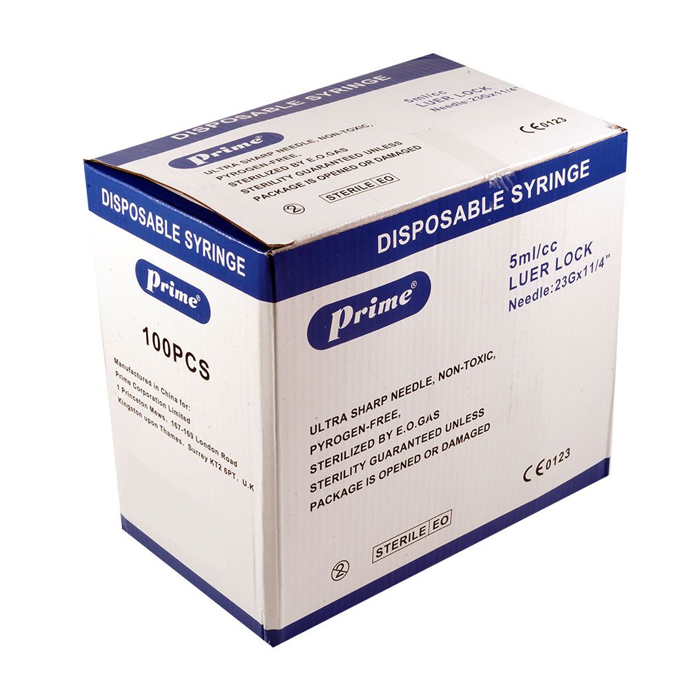 Prime Syringe 5 mL 100's