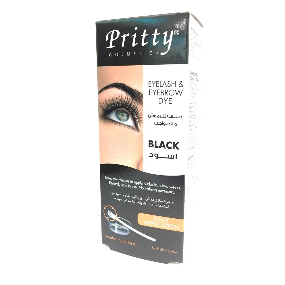 Pritty Eyelash & Eyebrow Black Dye Kit