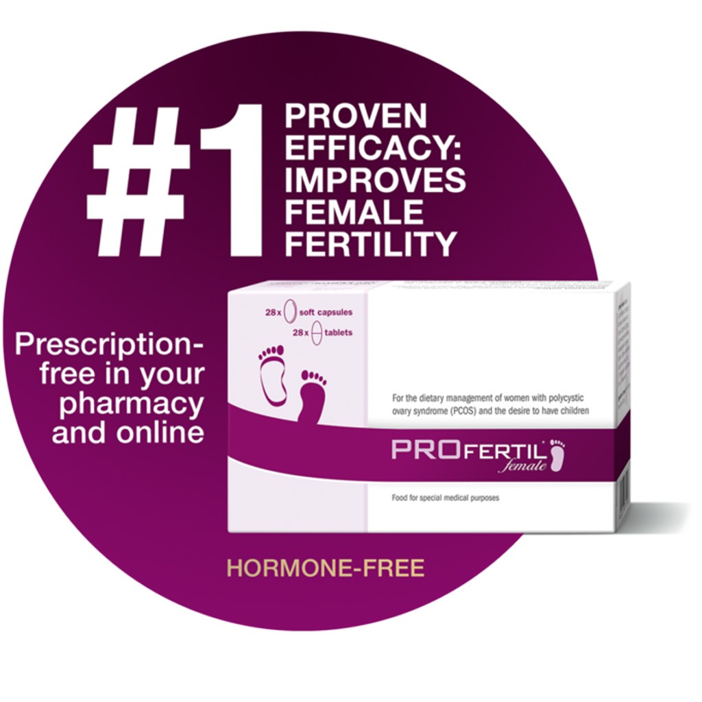 Profertil® Female With Folic Acid & Omega-3, Fertility Support Pill For Women, Pack of Tablets 28's + Capsules 28's