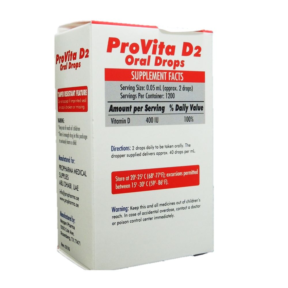 ProVita D2 Oral Drops 2 fl oz, 60 mL