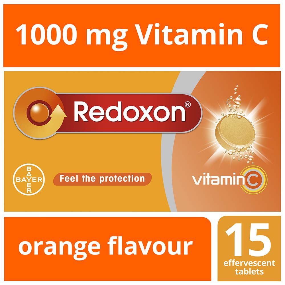 Redoxon Vitamin C Effervescent tablets Orange flavour 15's