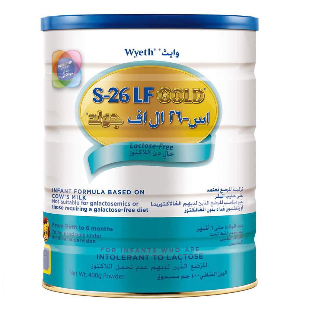 S-26 LF Gold Lactose Free Baby Milk Formula For 0 To 6 Months 400g