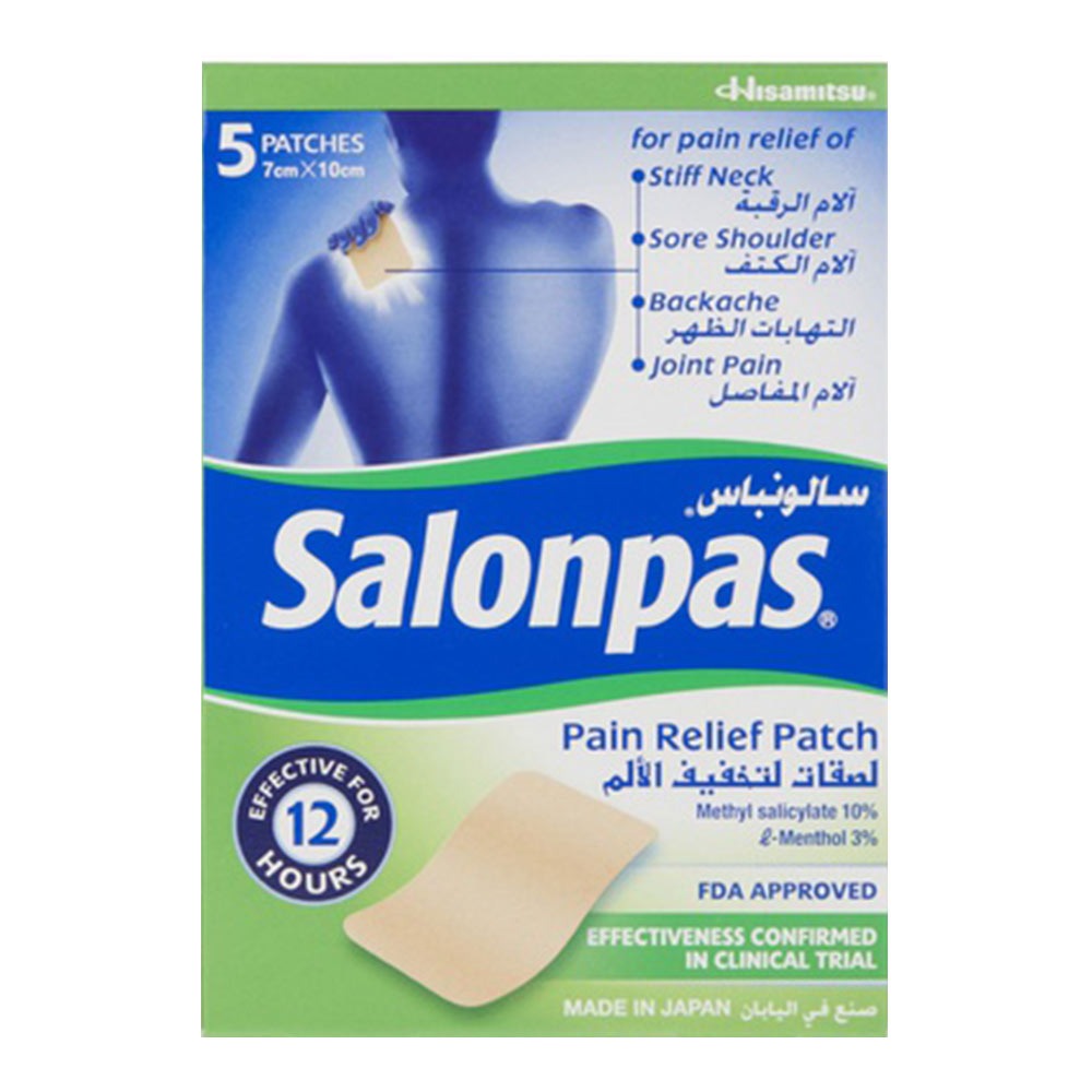 Salonpas Pain Relief Ultra Thin Patch 7cm x 10cm 5's