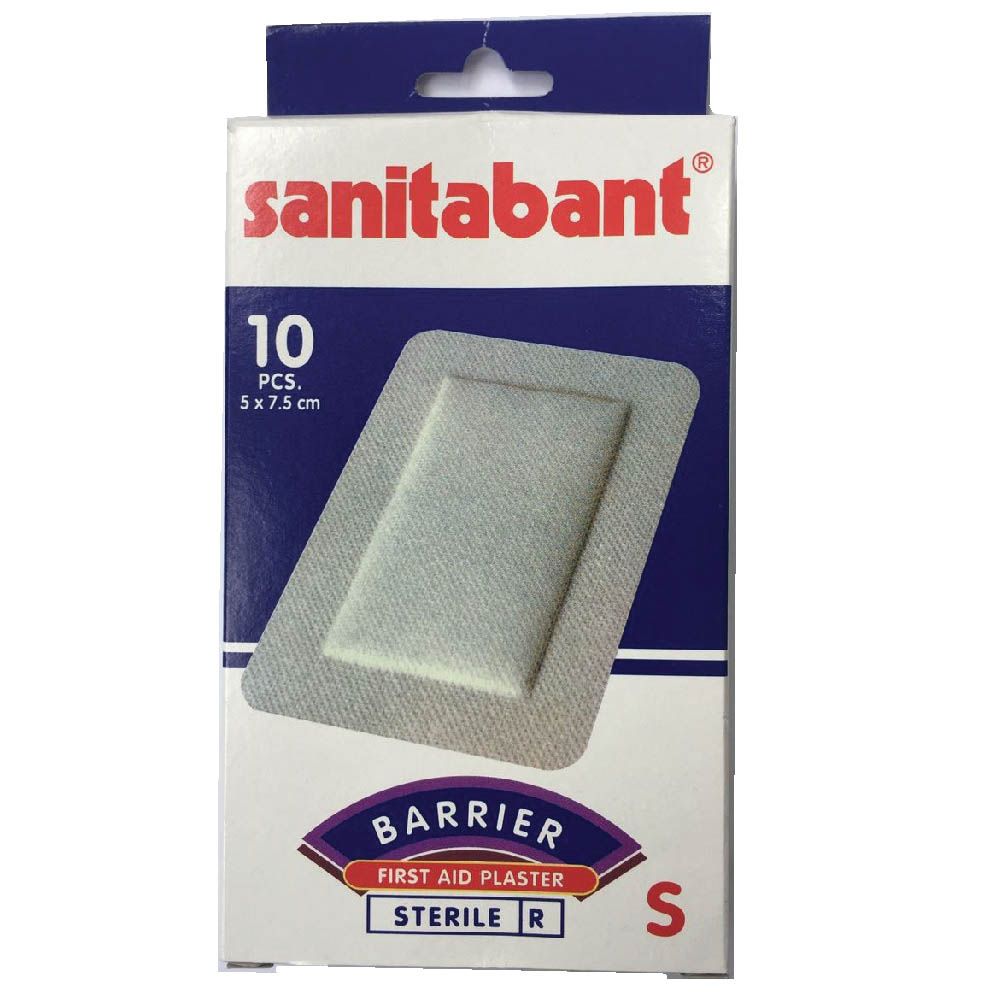 Sanitabant Barrier First Aid Plaster 5 cm x 7.5 cm Small 10's