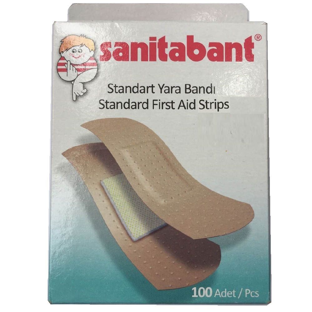 Sanitabant Standard First Aid Strips 100's