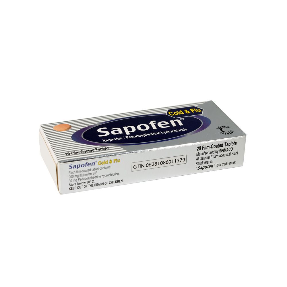 Sapofen Cold and Flu Tablets 20's