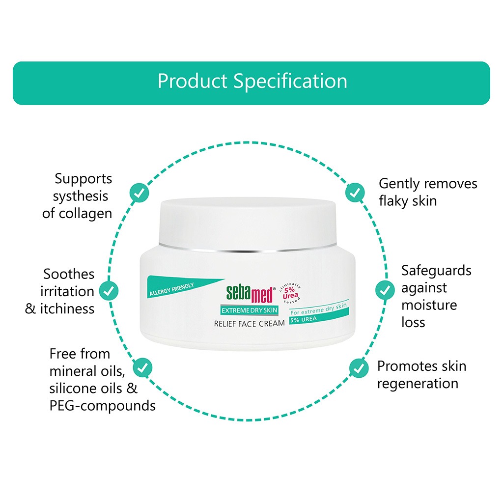 Sebamed 5% Urea Relief Face Cream 50 mL