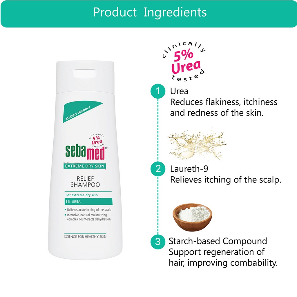 Sebamed 5% Urea Relief Shampoo 200 mL