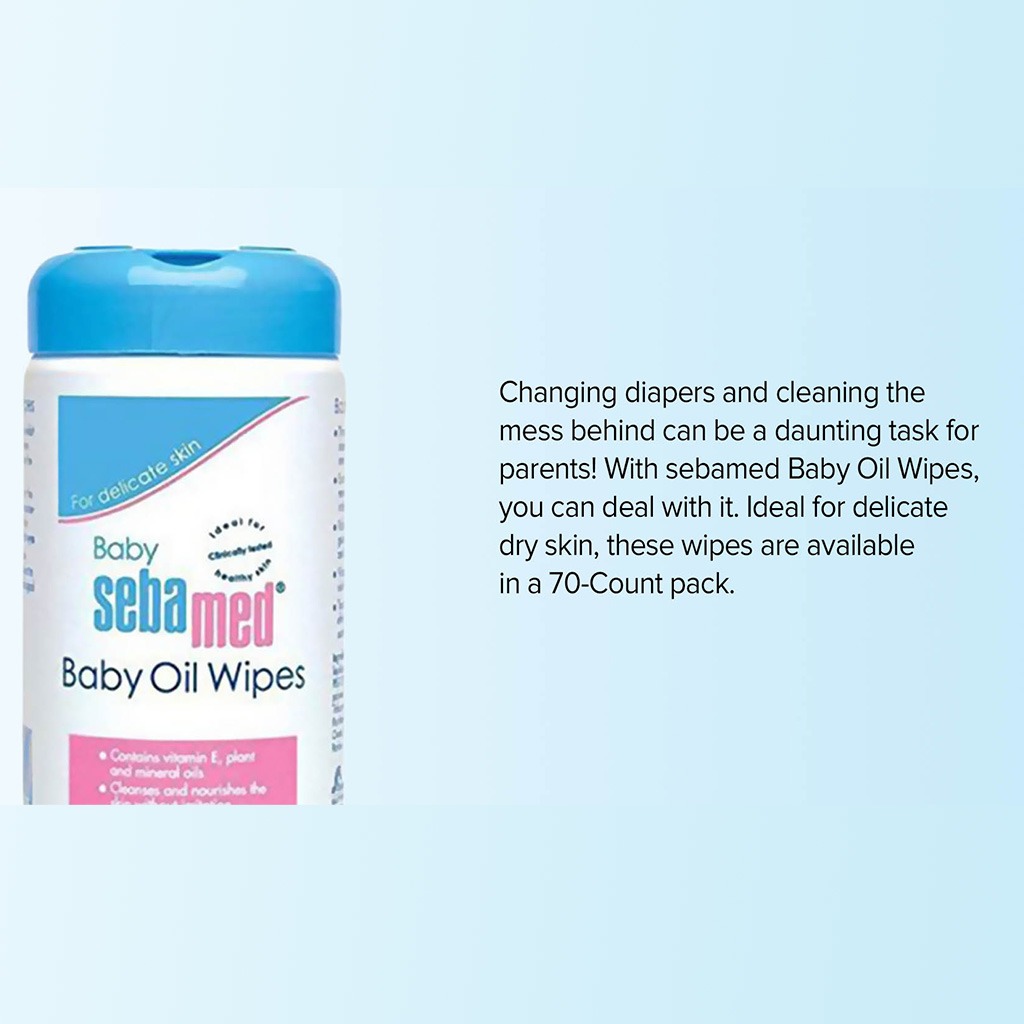 Sebamed Baby Oil Wipes 70's