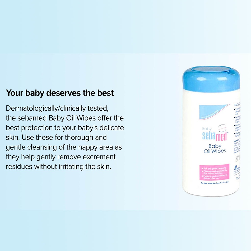 Sebamed Baby Oil Wipes 70's