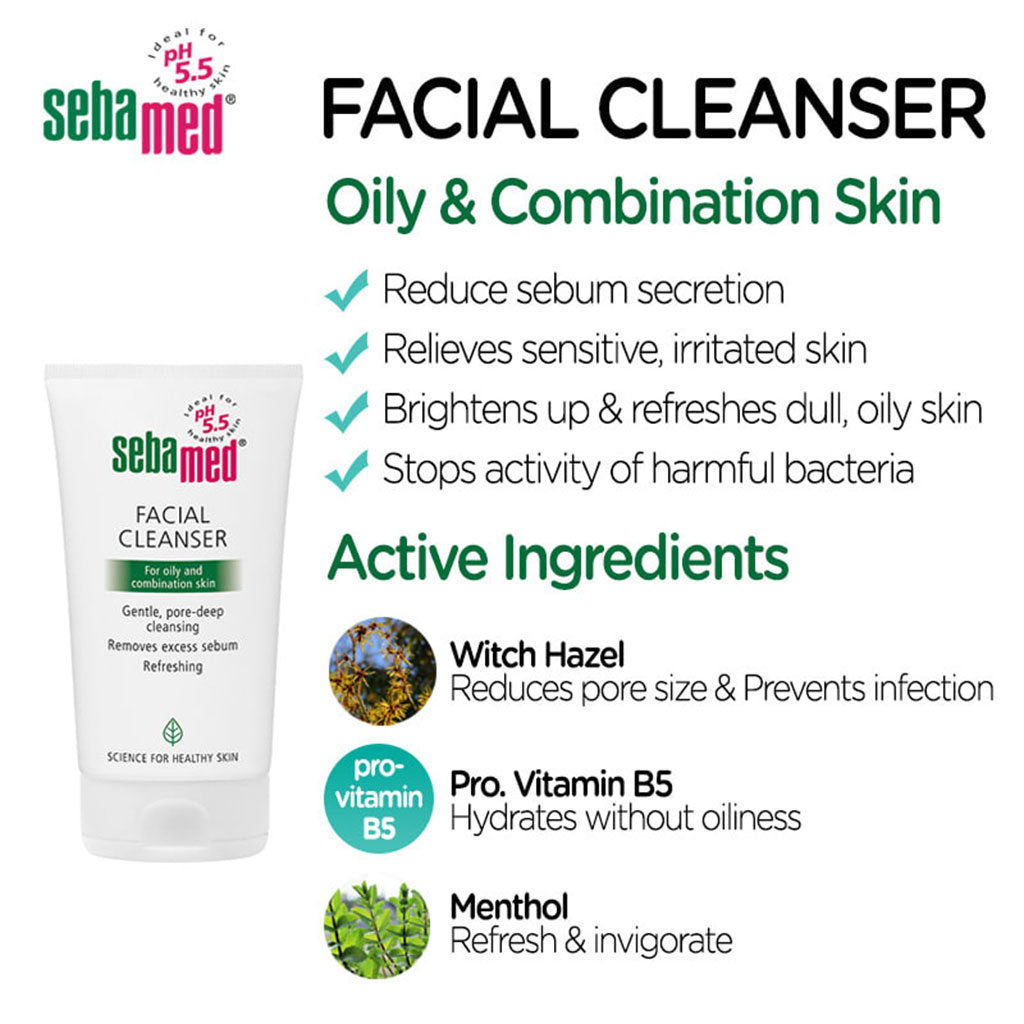 Sebamed Facial Cleanser for Oily and Combination Skin 150 mL