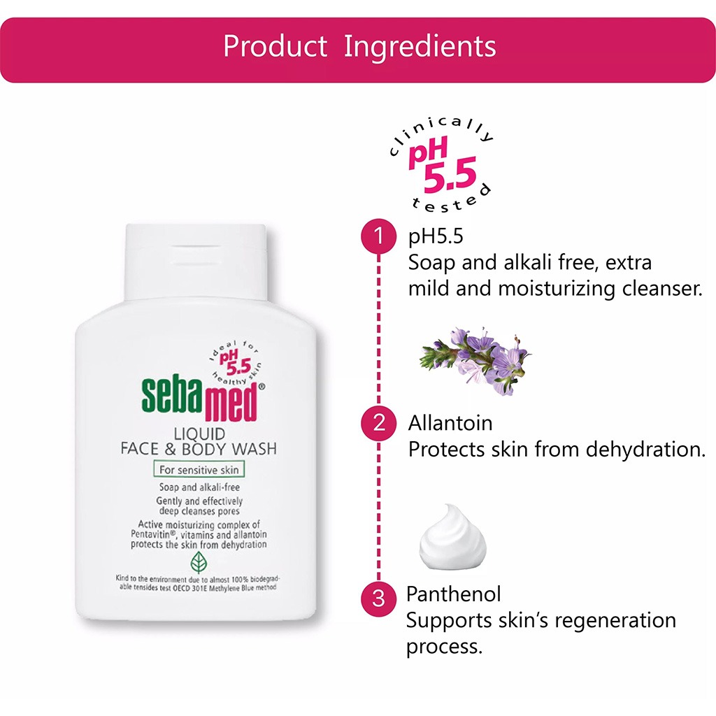Sebamed Liquid Face & Body Wash 200 mL