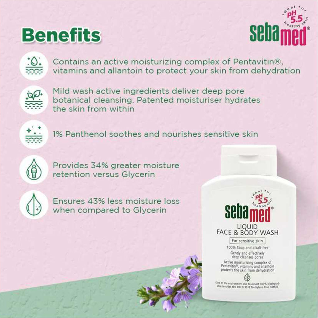 Sebamed Liquid Face & Body Wash 500 mL