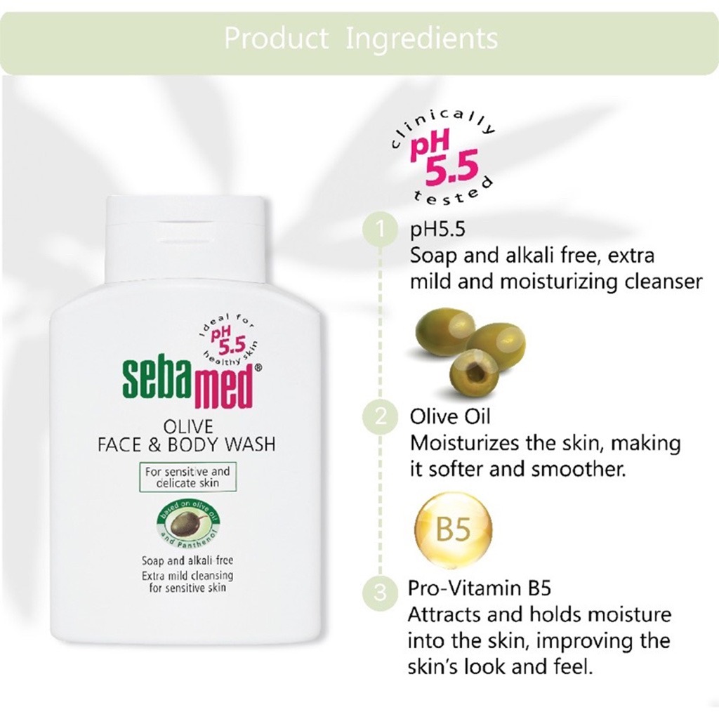 Sebamed Olive Face & Body Wash 200 mL