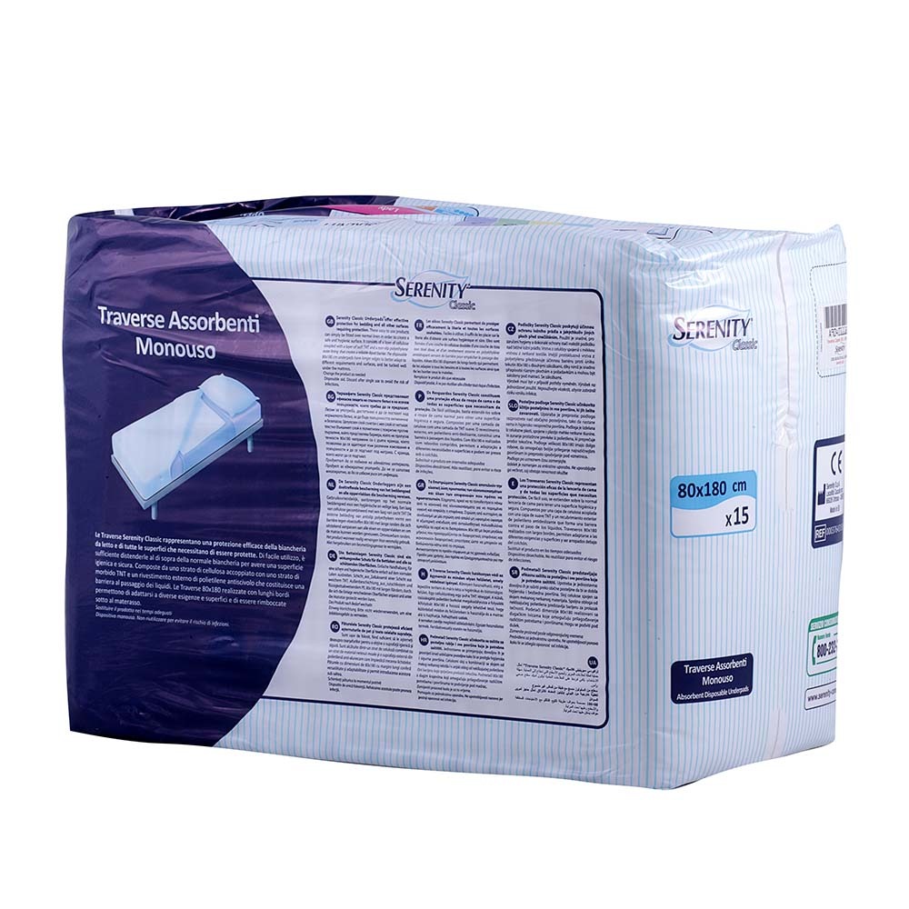 Serenity Classic Underpads 80*180 cm 15's