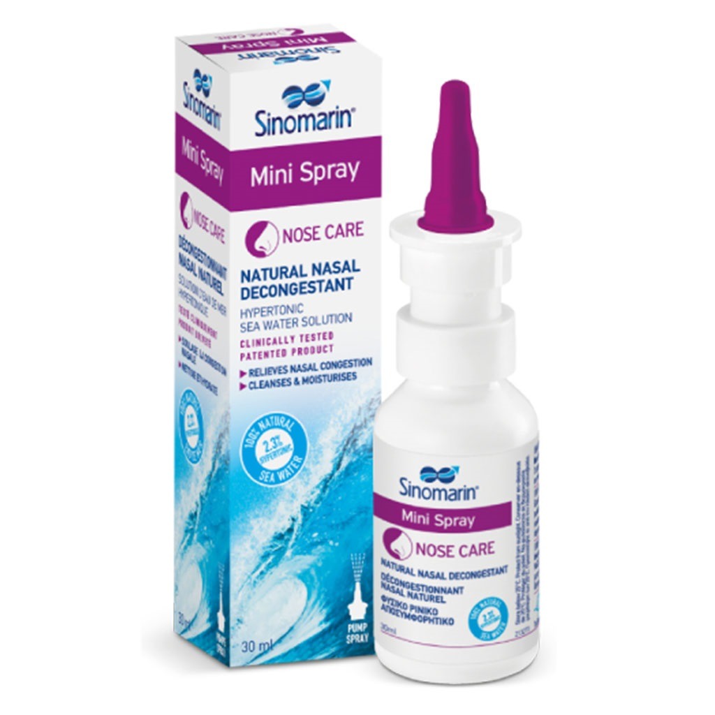 Sinomarin Natural Nasal Decongestant Mini Hypertonic Nasal Spray 30ml