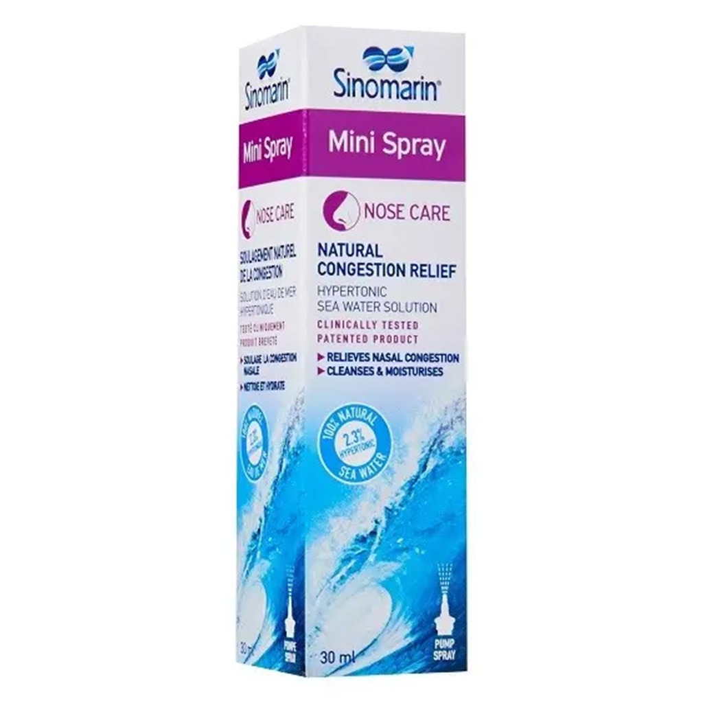 Sinomarin Natural Nasal Decongestant Mini Hypertonic Nasal Spray 30ml