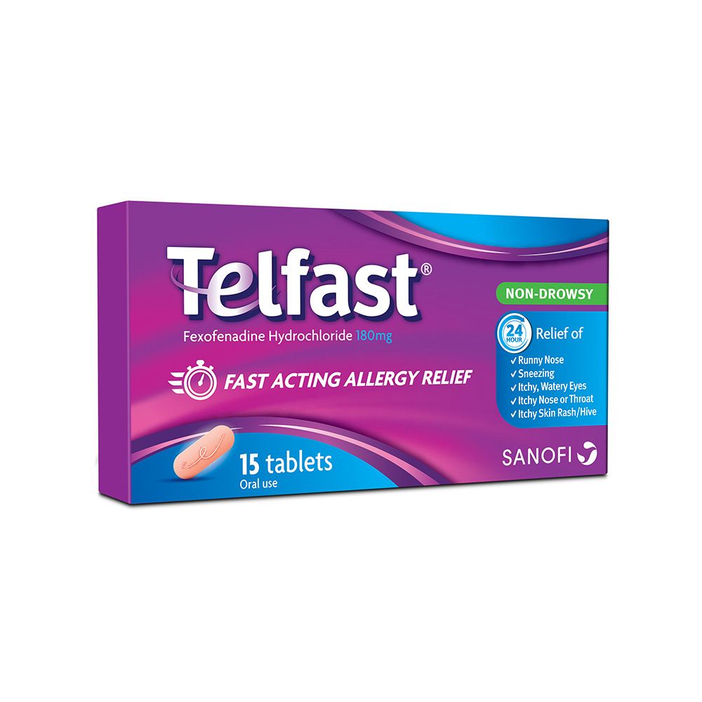 Telfast 180 mg Tablets 15's