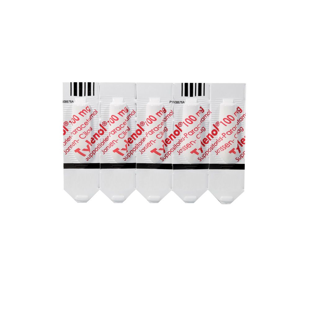 Tylenol 100 mg Suppositories 10's