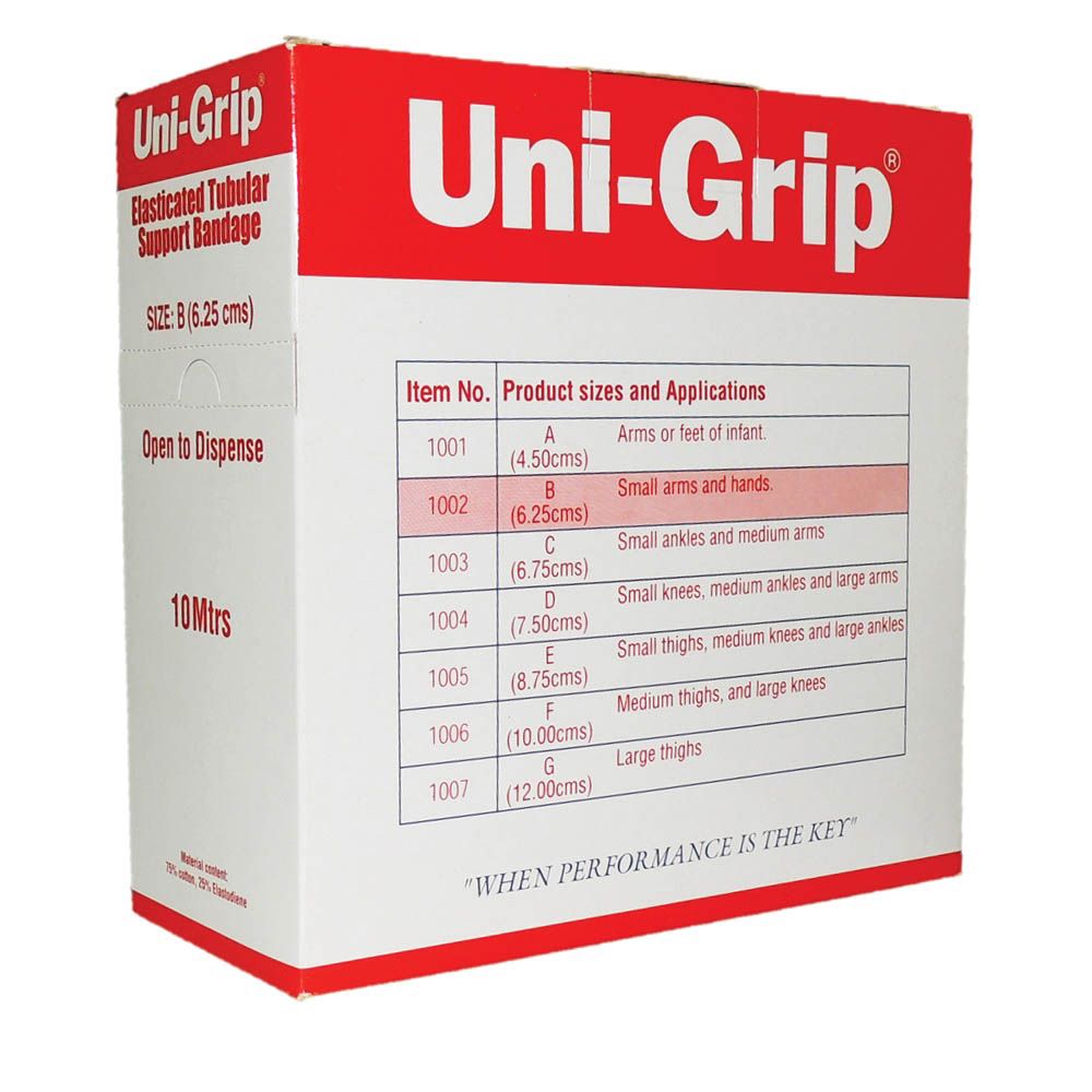Uni-Grip Elasticated Tubular Support Bandage Size B 10 m