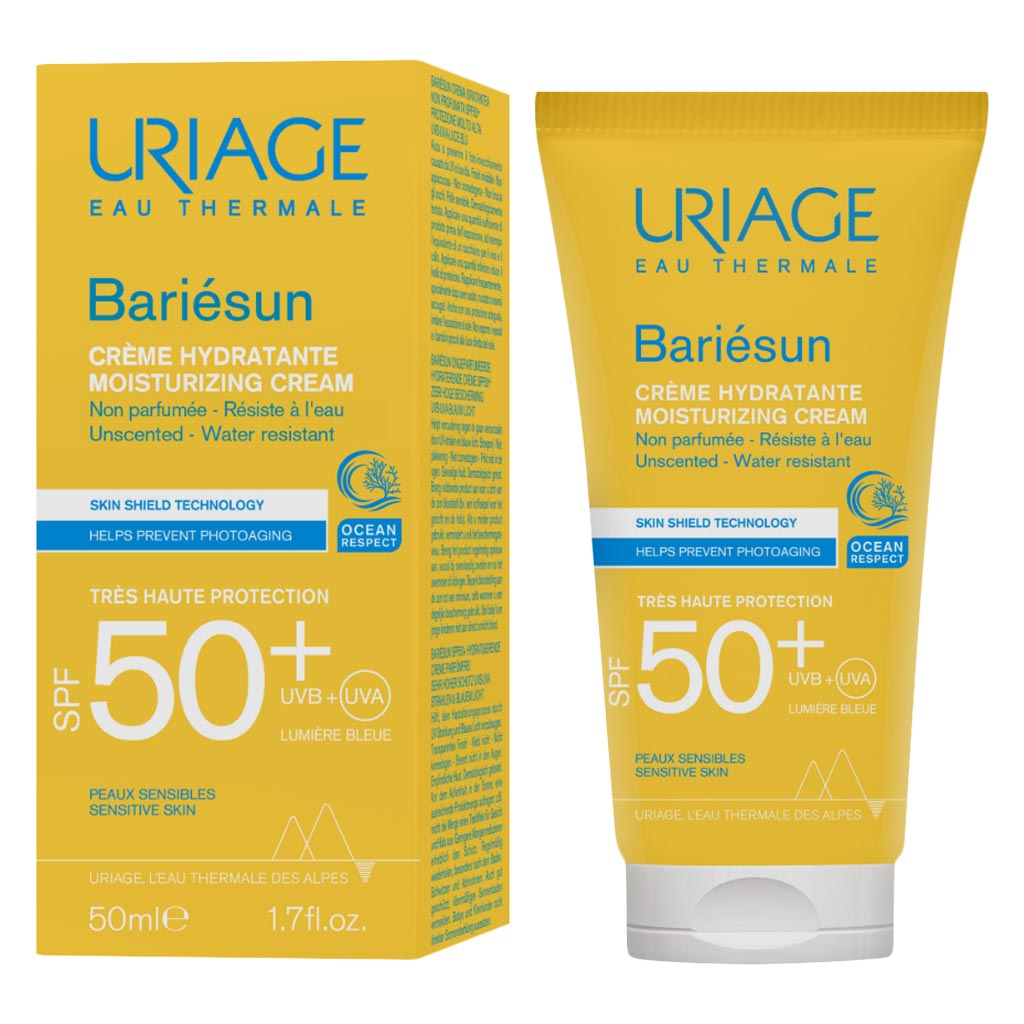 Uriage Bariesun SPF50+ Moisturizing Water- Resistant Sunscreen Cream For Sensitive Skin 50ml 
