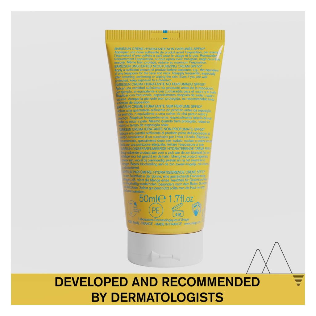 Uriage Bariesun SPF50+ Moisturizing Water- Resistant Sunscreen Cream For Sensitive Skin 50ml 