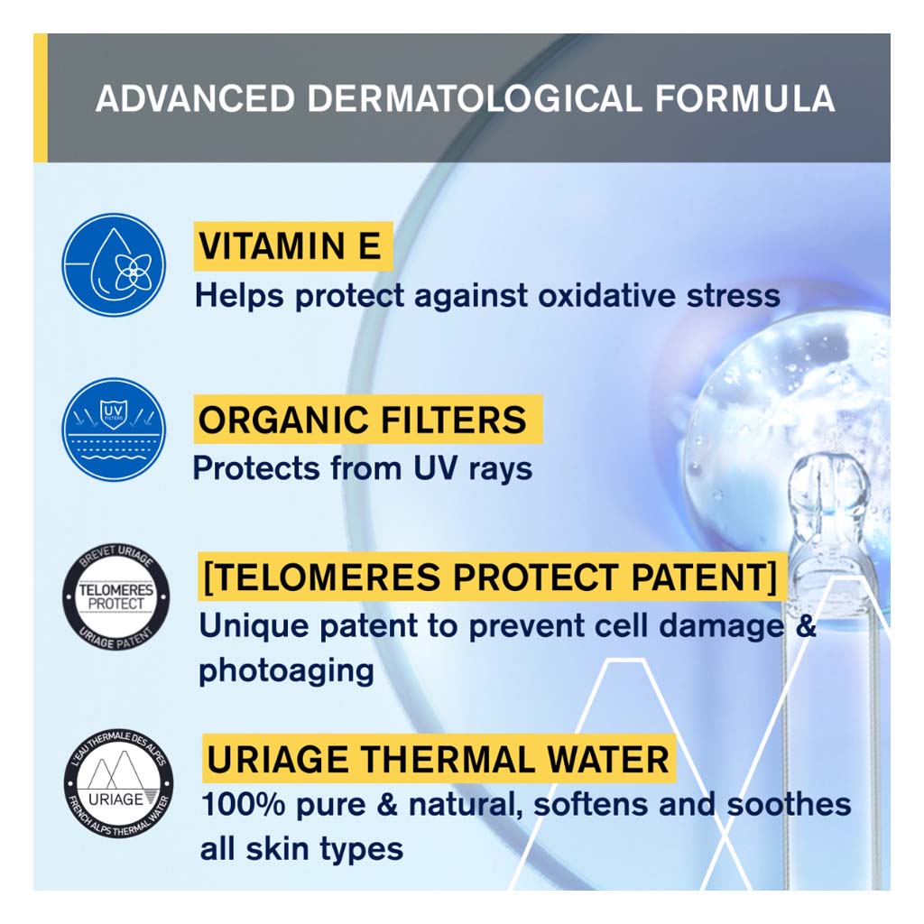 Uriage Bariesun SPF50+ Moisturizing Water- Resistant Sunscreen Cream For Sensitive Skin 50ml 