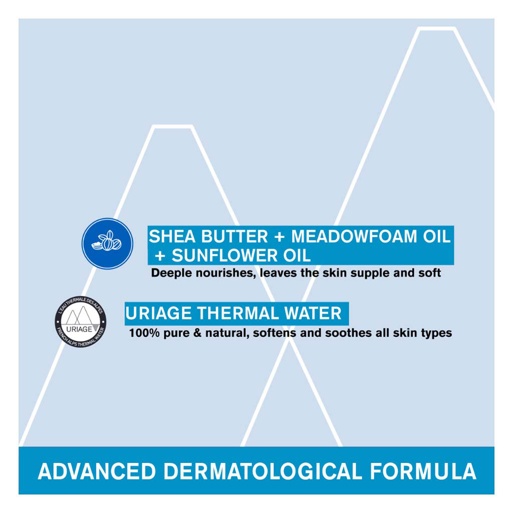 Uriage Eau Thermale Cleansing Cream For Face, Body & Hair 200ml