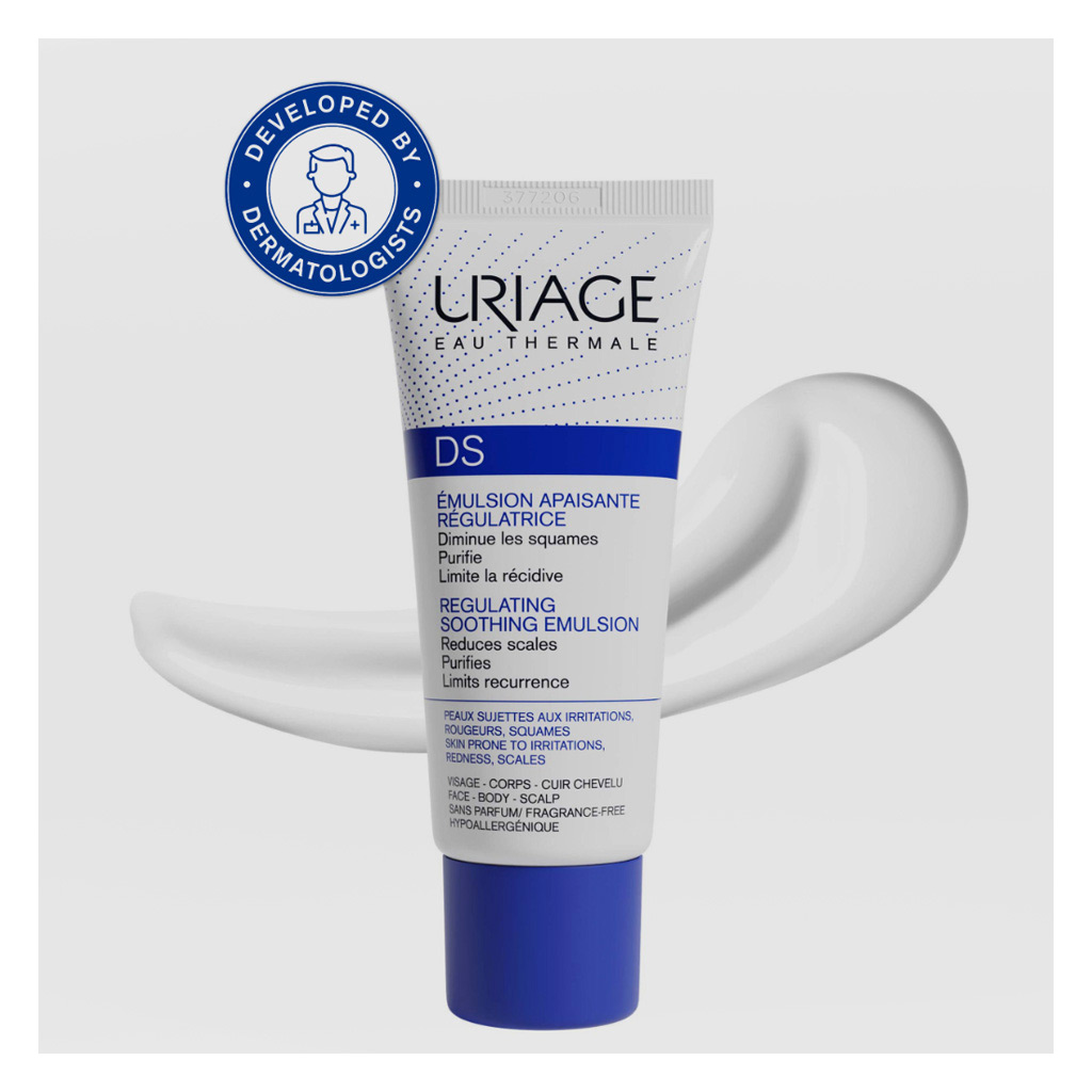 Uriage DS Regulating Soothing Emulsion For Sensitive Redness Prone Face, Body And Scalp 40ml