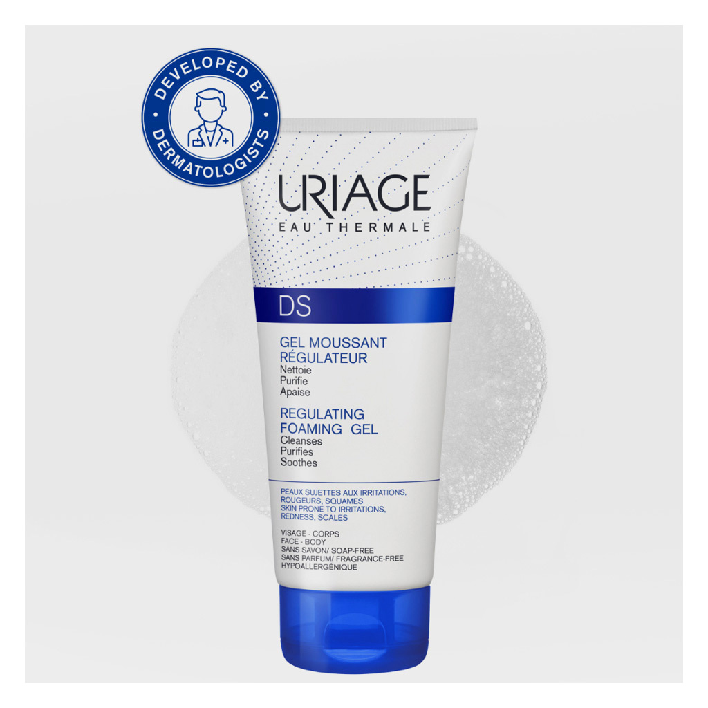 Uriage DS Regulating Foaming Gel For Cleansing Sensitive Redness Prone Face And Body 150ml