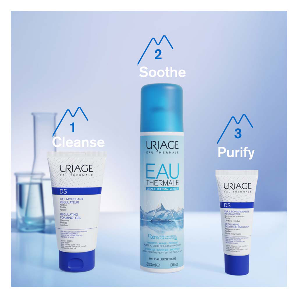 Uriage DS Regulating Foaming Gel For Cleansing Sensitive Redness Prone Face And Body 150ml