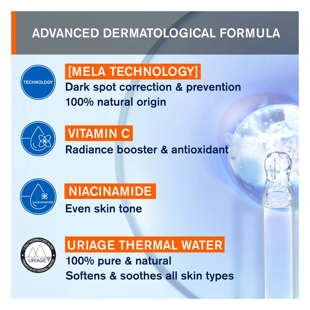 Uriage Depiderm With Vitamin C Brightening & Cleansing Foaming Cream For Dull Complexion 100ml