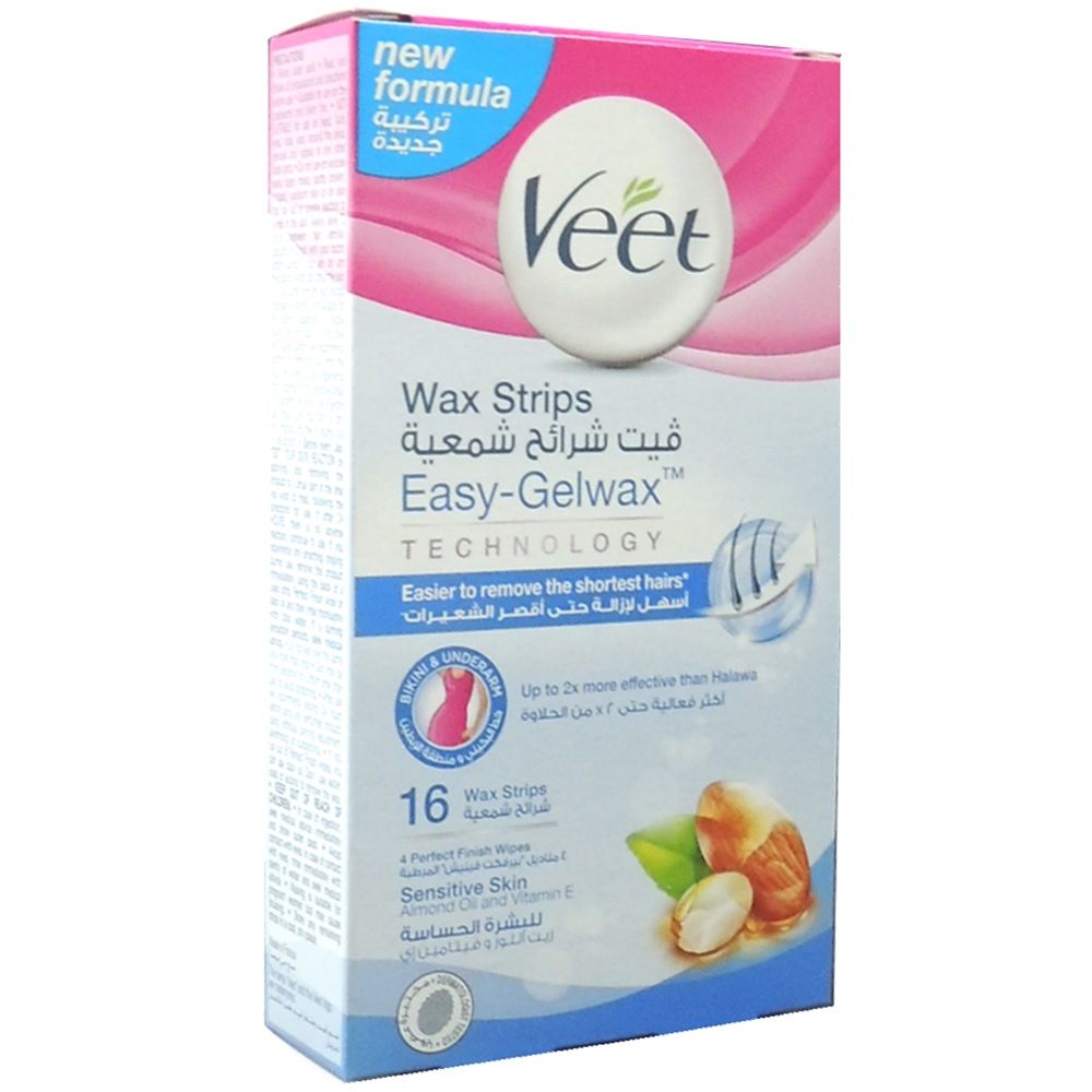 Veet Bikini & Under Arm Sensitive Skin Wax Strips 16's