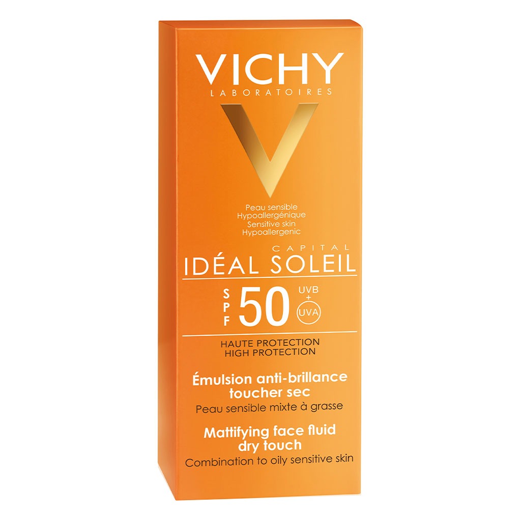 Vichy Capital Ideal Soleil SPF50 Dry Touch Anti Shine Sunscreen For Combination To Oily Skin 50ml