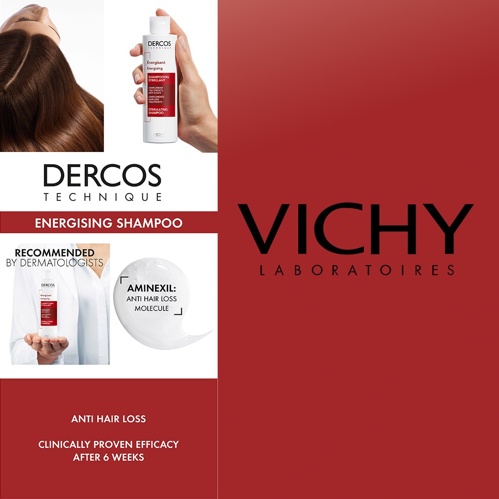 Vichy Dercos Energy+ Stimulating Anti Hair Fall Shampoo With Aminexil 200ml