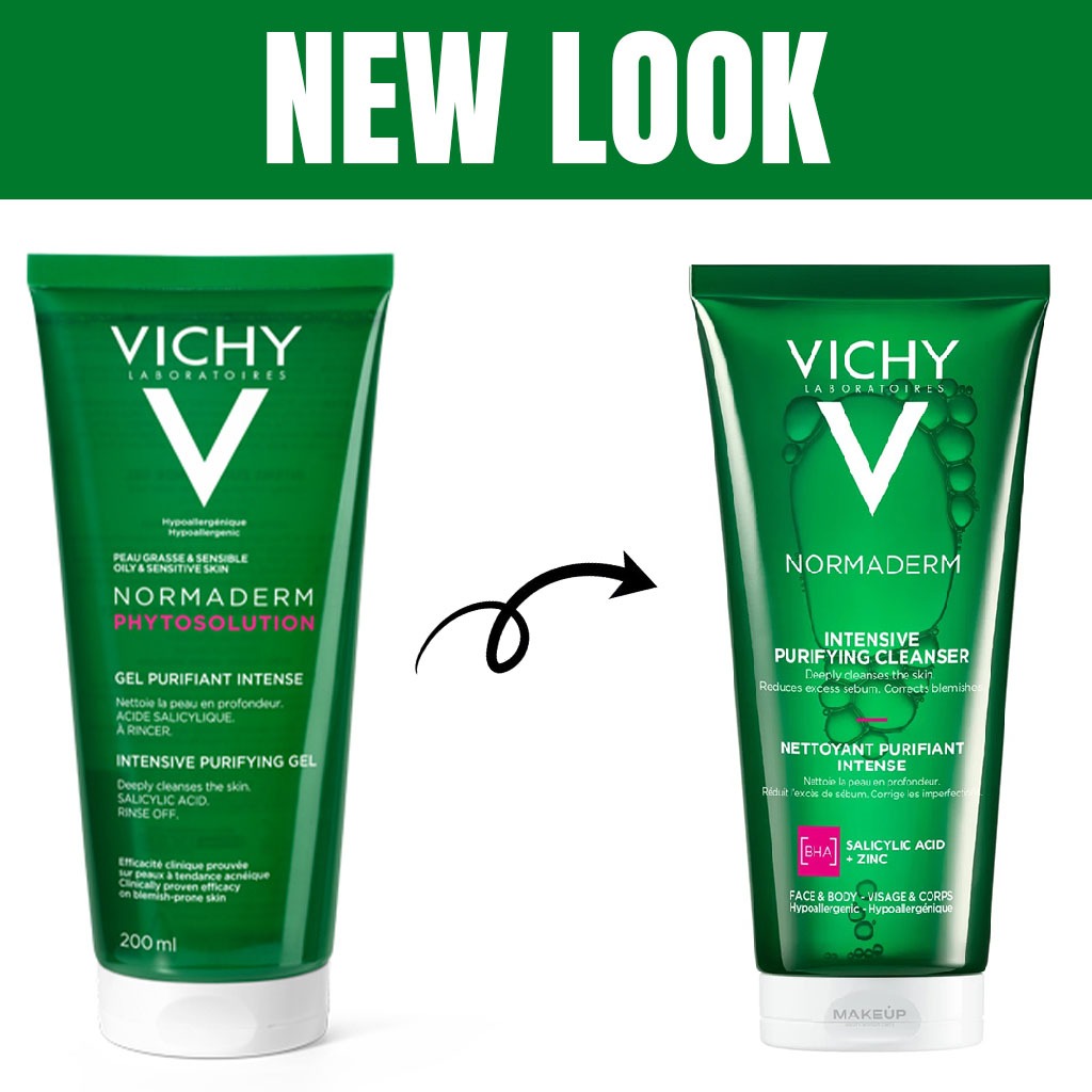 Vichy Normaderm Phytosolution Intensive Purifying Gel For Blemish Prone Skin With Salicylic Acid 200ml