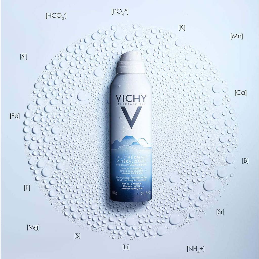 Vichy Mineralizing Thermal Water, Hydrating Volcanic Water Face Mist With Natural Antioxidants 150ml