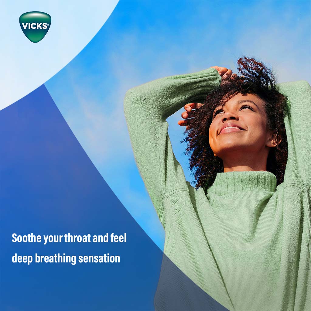 Vicks Soothing & Refreshing Throat Drops With Lemon & Menthol 40g