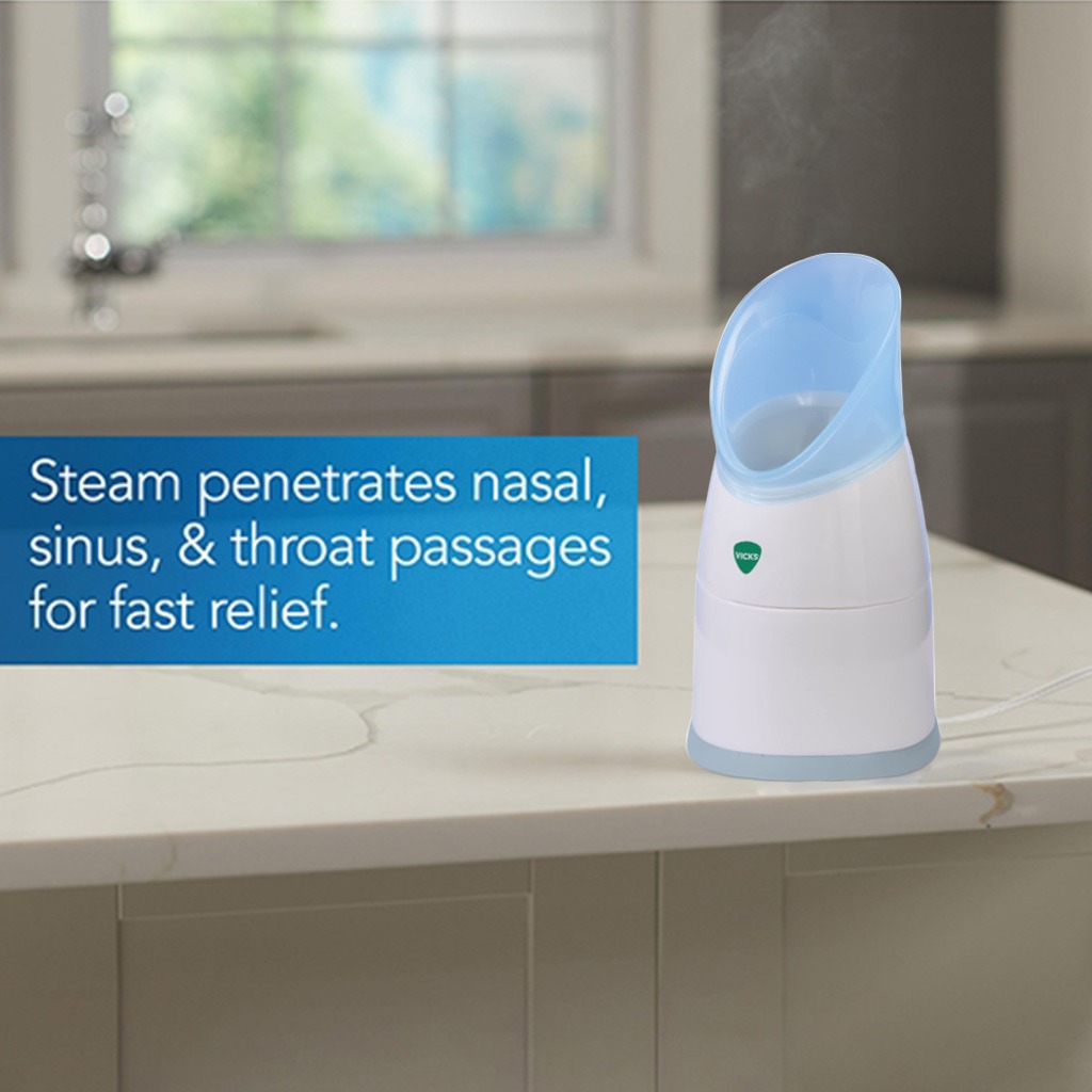 Vicks Portable Steam Inhaler With Menthol Scented Vapopads 