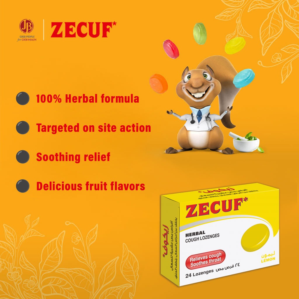 Zecuf Herbal Cough Lemon Lozenges 24's