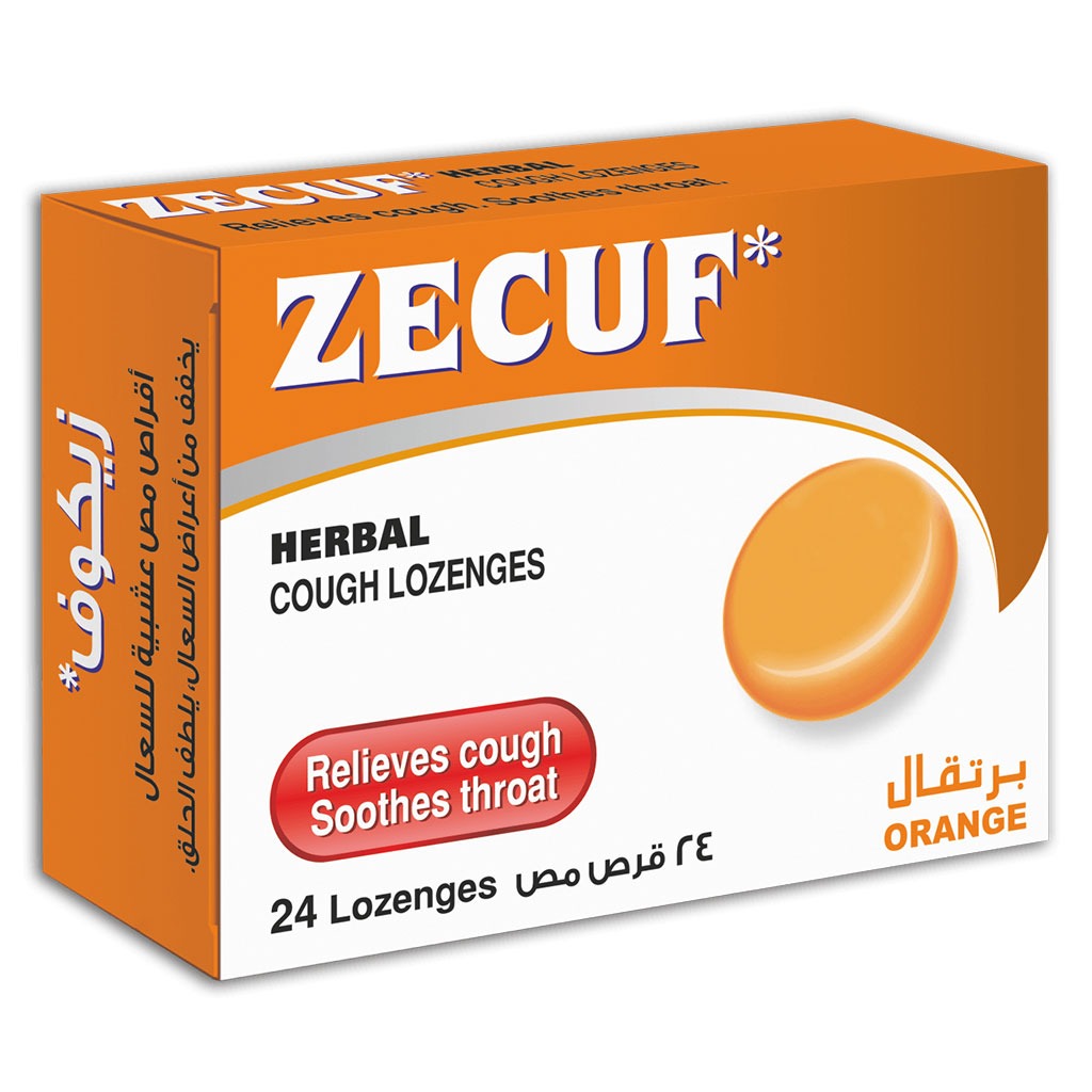 Zecuf Herbal Cough Orange Lozenges 24's